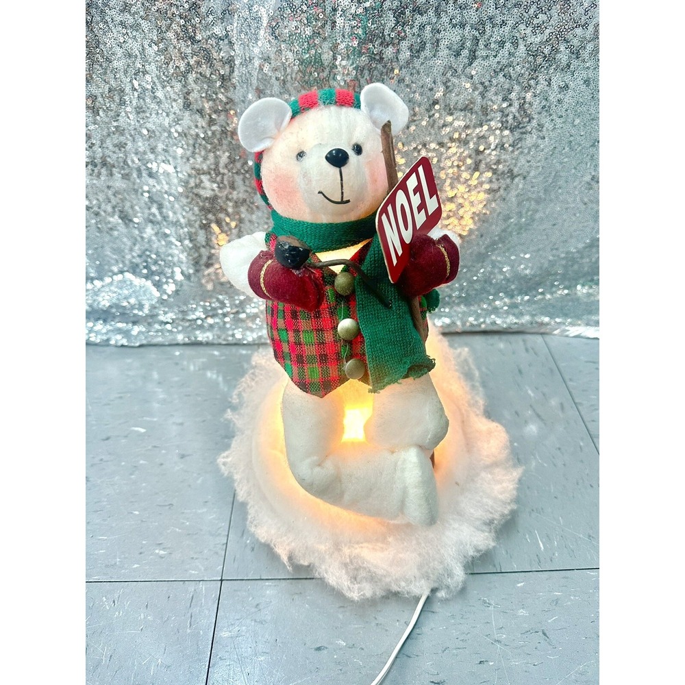 Vintage 1996 Trendmasters Christmas Lighted Snow Bear Winter